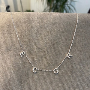 14K Personalized Initial Pave Necklaces: Handcrafted with Love -  Customized Initial Necklaces -  Handmade Initial Necklaces - Gift For MOM