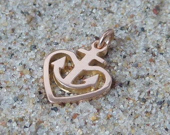 Faith love hope, pendant, rose gold 585, without chain, No. 4