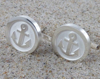 Cufflinks Anchor Silver 925, No. 2nd