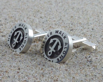 Cufflinks, YNWA + anchor, silver 925