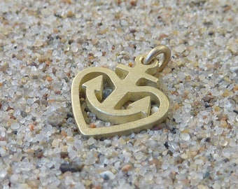 Faith love hope, pendant, yellow gold 333, without chain, No. 3