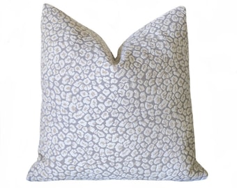 Grey Leopard Pillow Etsy