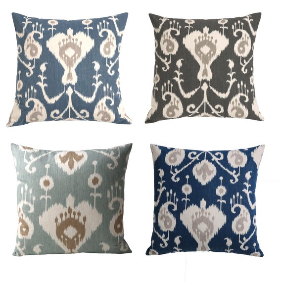 Ikat Decorative Pillow 18x18 Inches 20x20 24x24 26x26 28x28 Etsy