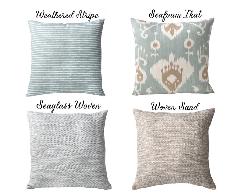 Seafoam Collection 24 X 24 Pillow Cover Mint 24 Inch Pillow Etsy