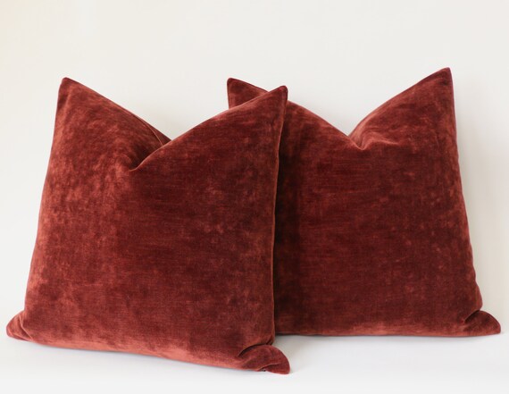 Large Red Sofa Pillow Euro Shams Huge Pillows Large Red Etsy