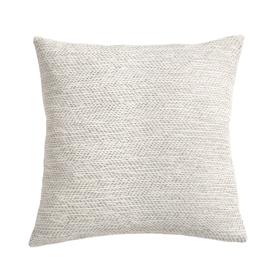 Plain Grey Pillow Grey Woven Throw Pillow Cover Throw Etsy