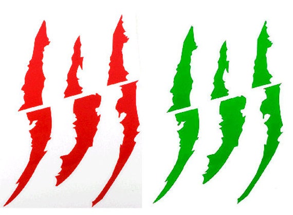 Dodge Challenger Claw Decal Monster Claws Headlight Scratch Decal Universal Fit Mustang Camaro Dodge Bmw Etc Pair