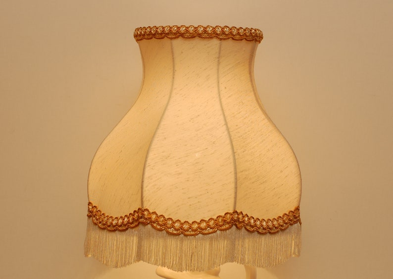 Vintage Ceramic Lamp Light with Fabric Lampshade Pitcher Style Table Lighting Home Decor/ French Studio Vintage image 4