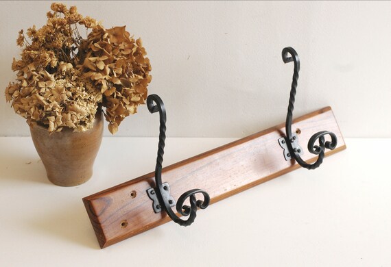 2 Ganci Da Parete Vintage In Ghisa, Nero Anticato, 3 Ganci Rotanti, Per Appendere Cappotti, Borse E Asciugamani, Stile Shabby Chic E Rustico
