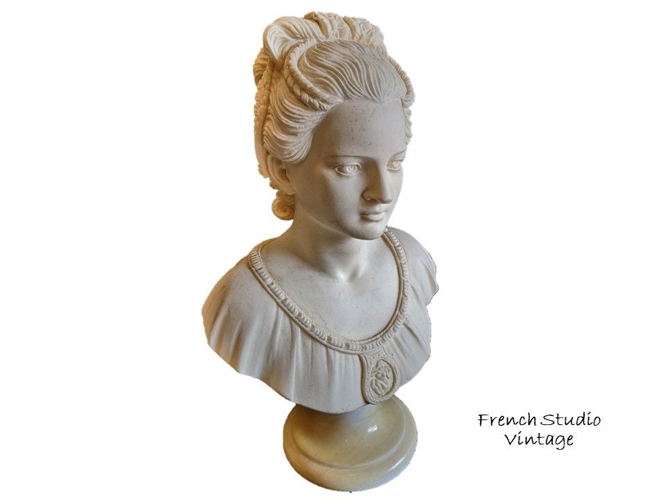 Vintage Bust Sculpture Lady Statue Italian Alabaster Signed by Etsy