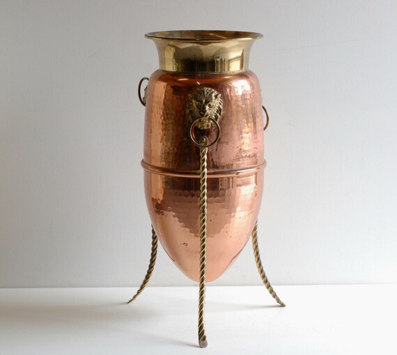 銅製傘立て ライオンノッカー 猫脚 アンティーク