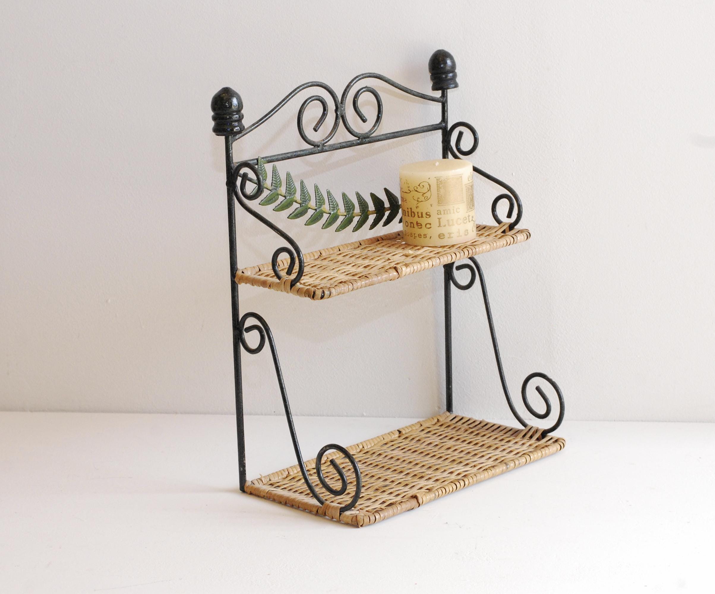 Vintage Shelf ,spice Rack ,metal Frame, Kitchen Storage - Etsy
