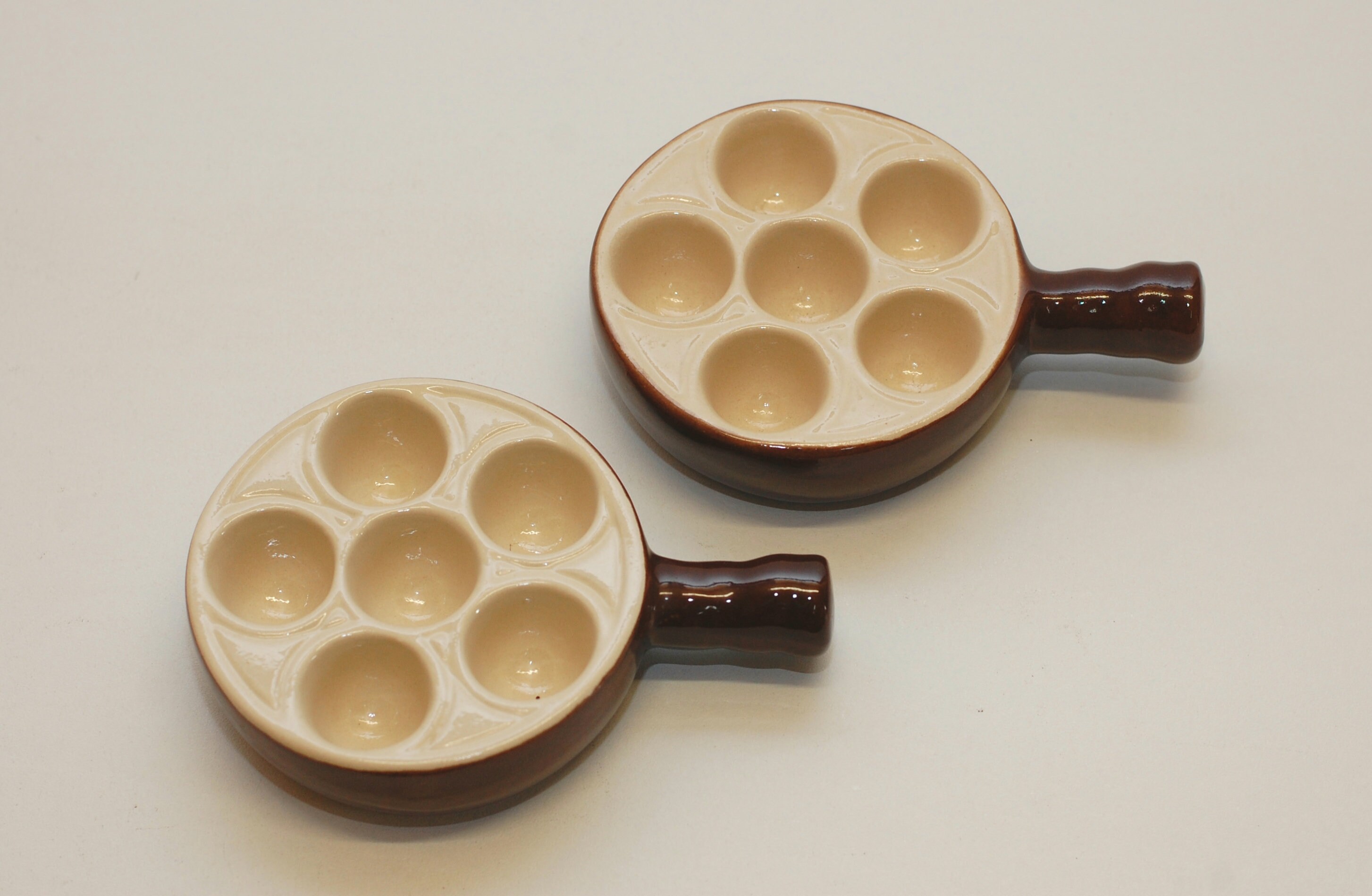 Vintage French Ceramic Plates Escargot Snail Serving Dish Etsy