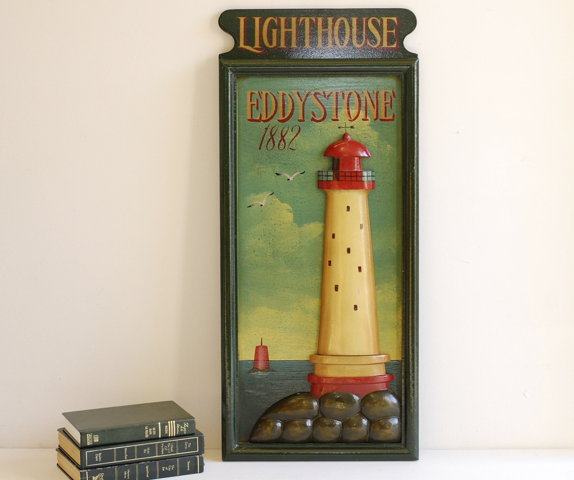 Buy Vintage Eddystone Lighthouse Signs,wood Wall Hanging: Large 30