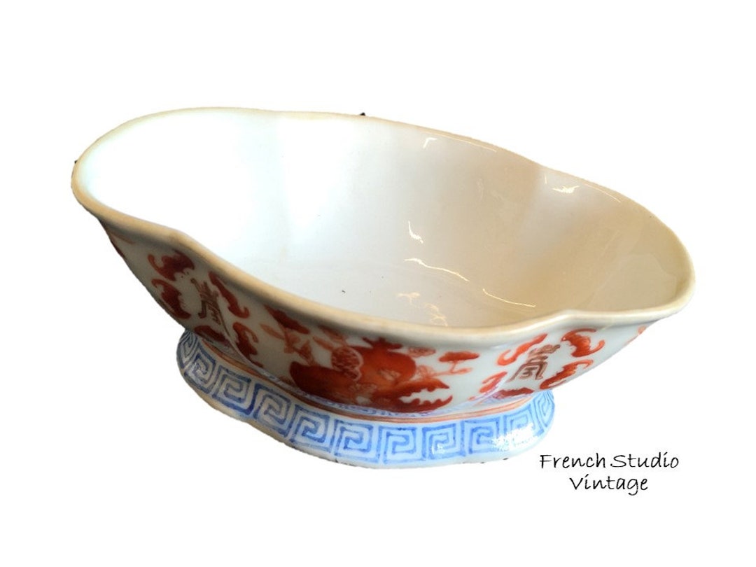 Vintage Chinese Ceramic Bowl Hand Painted Traditional Chinese Etsy