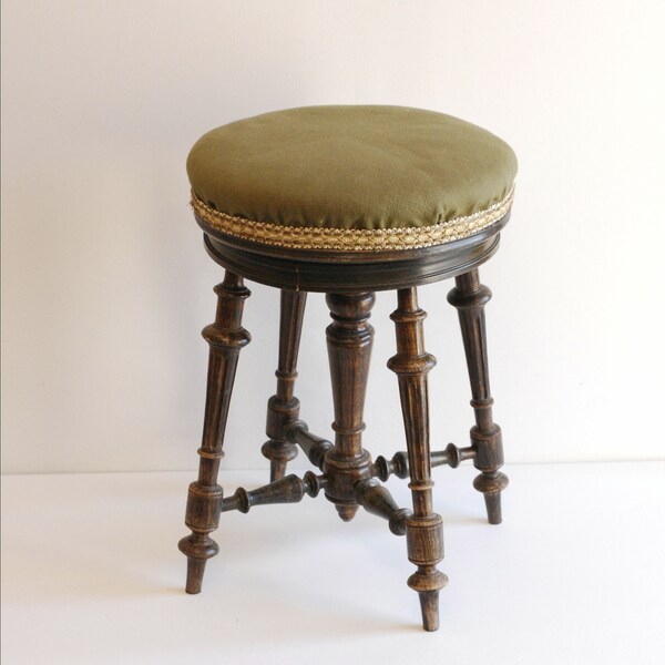 Antique Piano Stool - Etsy