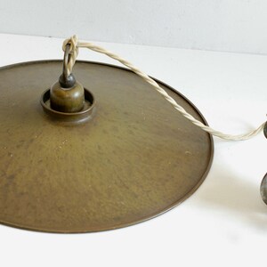 Vintage Ceiling Light Metal Pendant Lighting Made in Italy Industrial Style Studio Decor/ French Studio Vintage image 5