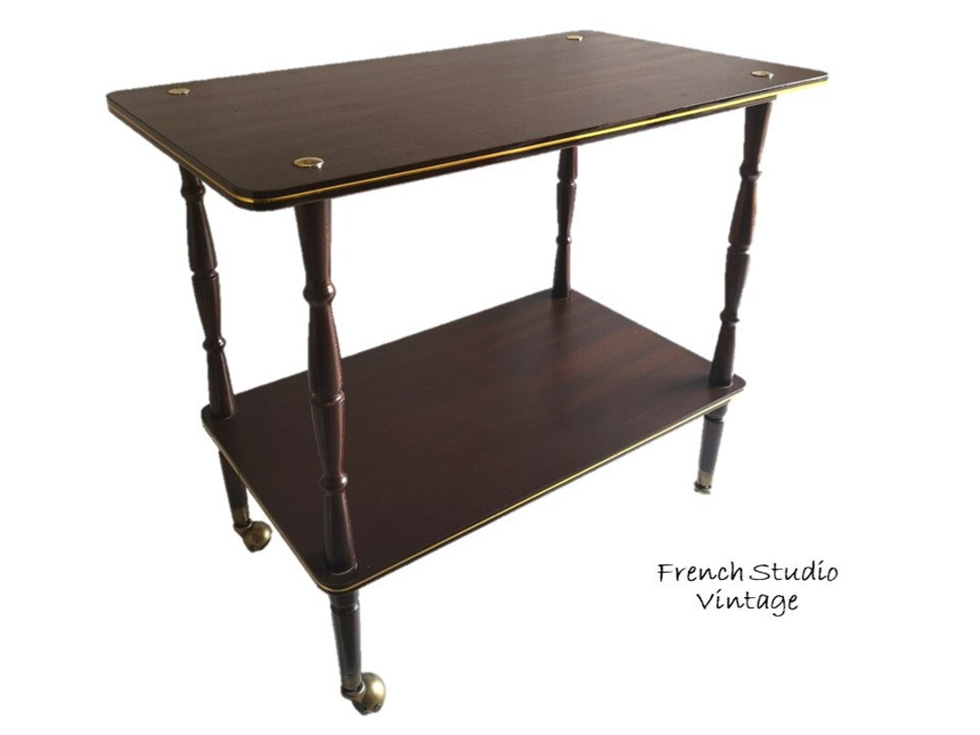 Vintage French Table Serving Trolley Bar Cart Side Table 2 Etsy