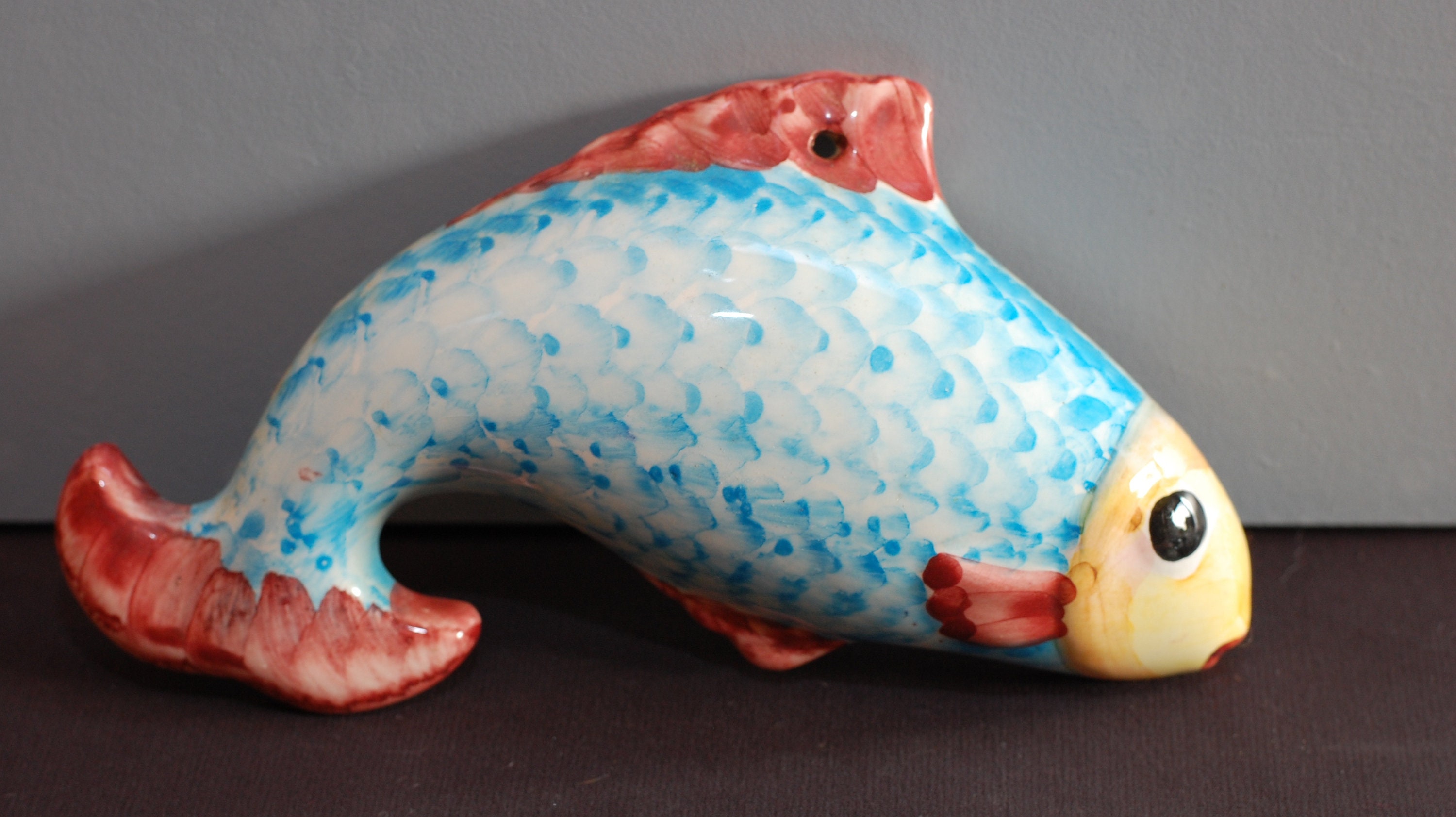 Vintage French Ceramic Fish Wall Plaques Set of 2 Hand Painted Etsy