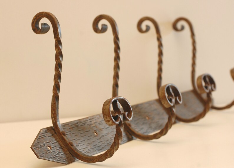 Vintage Wall Coat Rack Hanger Metal Wall Hook Hat Hanger Industrial Mid Century DecorFrench Studio Vintage
