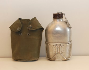 Vintage French Tournus Flask & Cook Kit - Military Display Collectible