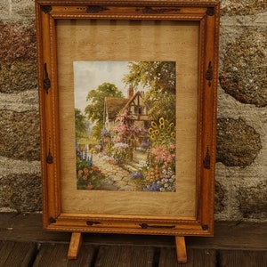 Vintage French Large Fire Screen Carved Wooden Frame Painting Pictures Frame With Foot Stand 24&quot;  Frame / French Studio Vintage