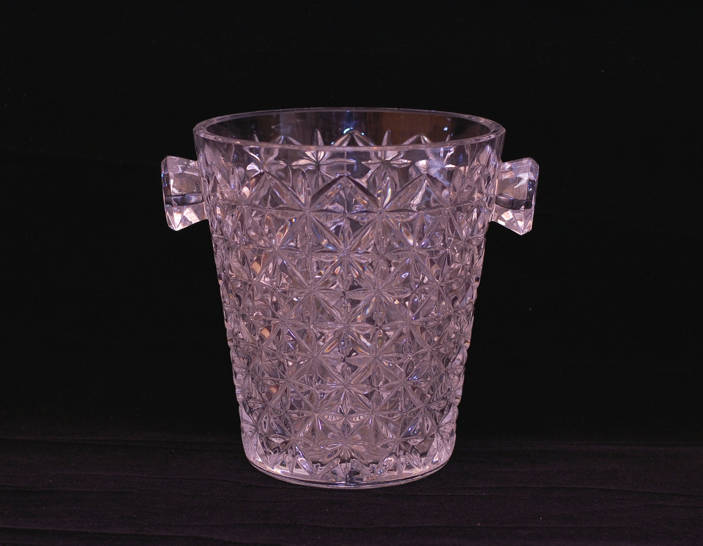 Vintage Cut Glass Ice Bucket Large Champagne Bucket Wine Etsy