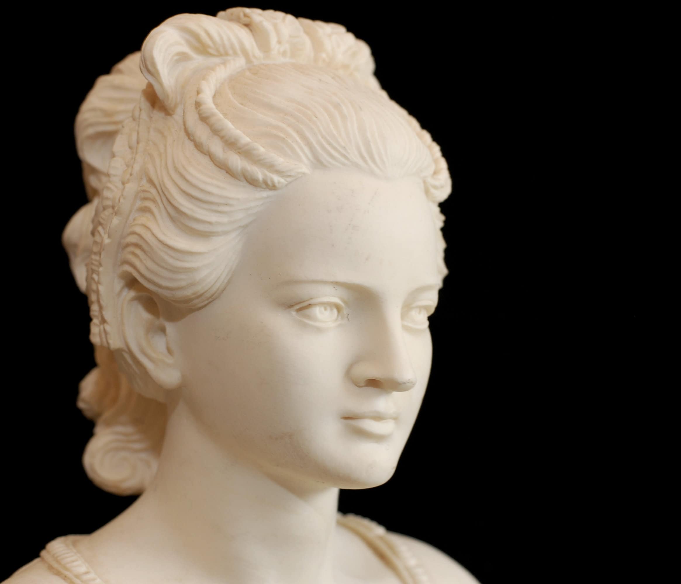 Vintage Bust Sculpture Lady Statue Italian Alabaster Signed by Etsy