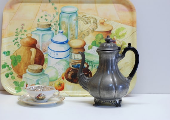 Vintage Sheffield Pewter Teapot: English Kitchen Decor - Etsy