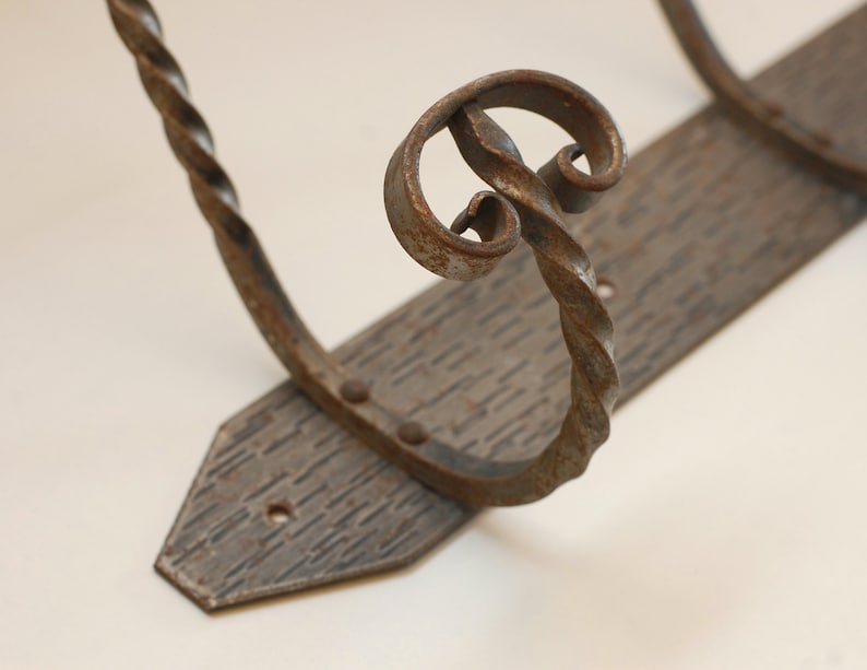 Vintage Wall Coat Rack Hanger Metal Wall Hook Hat Hanger Industrial Mid Century DecorFrench Studio Vintage