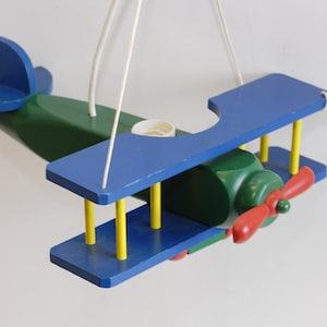 Vintage Ceiling Light, Wood Airplane,Kids Room Decor