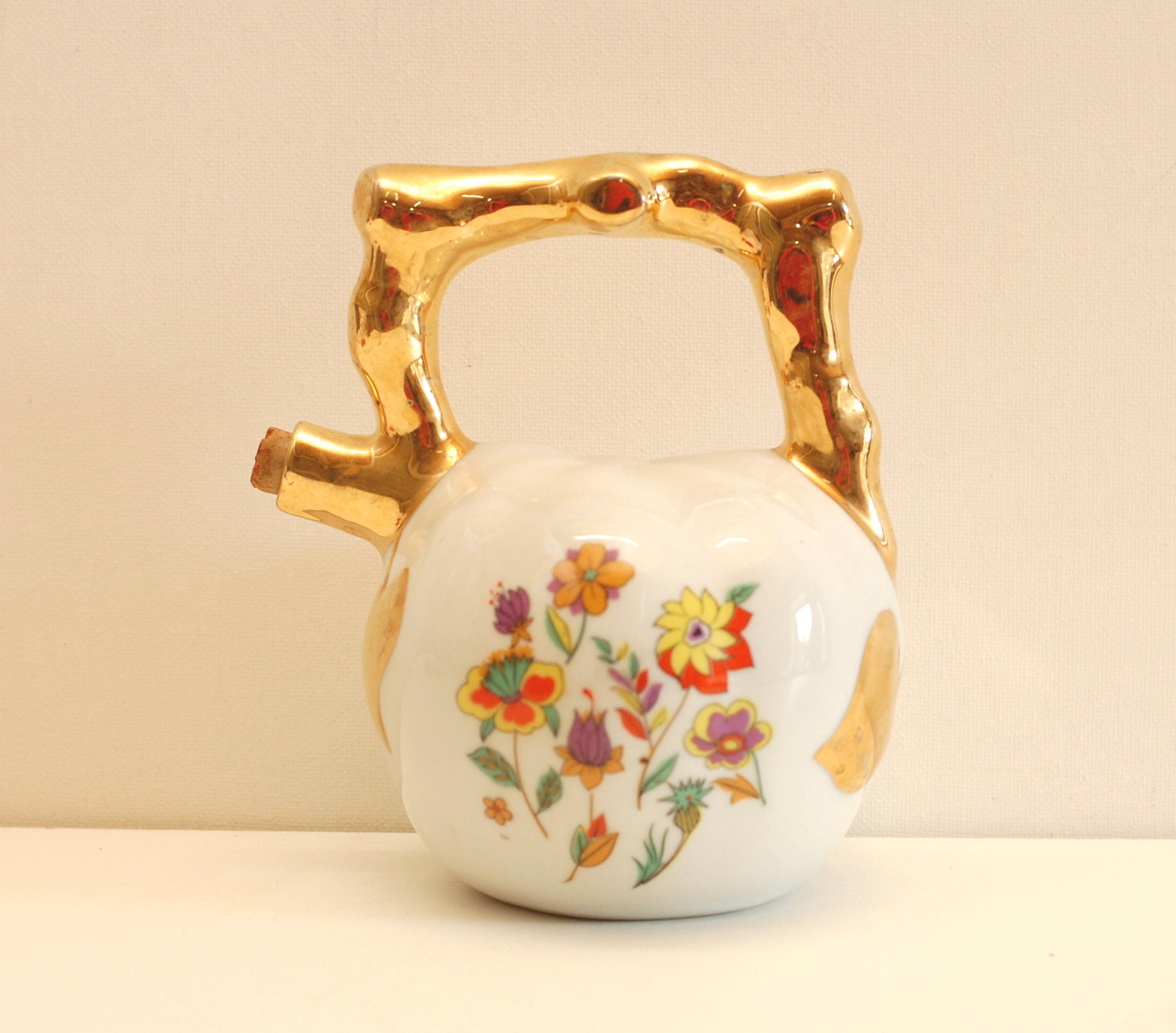 Vintage Français Porcelaine Théière Décanteur Paris Ornements Affichage Objets de Collection/studio