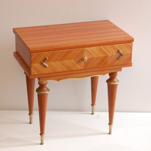 Vintage French Side Table,Nightstand: Mid-Century Modern Style