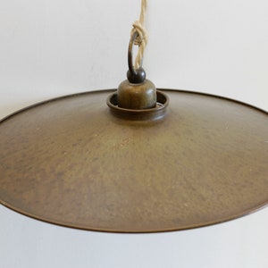 Vintage Ceiling Light Metal Pendant Lighting Made in Italy Industrial Style Studio Decor/ French Studio Vintage image 2