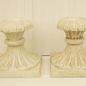 Vintage Pair Cast Iron Candle Holder Candlesticks Heavy Ornaments Display Wedding Table Decor/French Studio Vintage