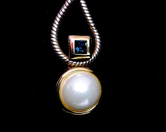 Vintage Pearl Jewelry Pendant Necklace,Special Design Costume Jewelry Giftware/ French Studio Vintage