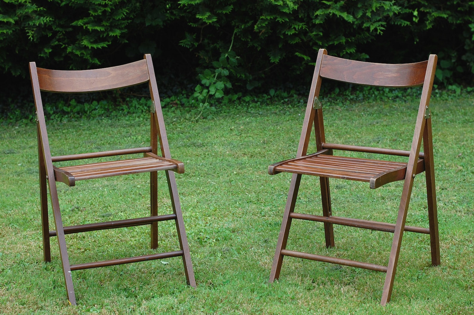 Vintage French Wooden Folding Chair Garden Chair Mid Century Etsy