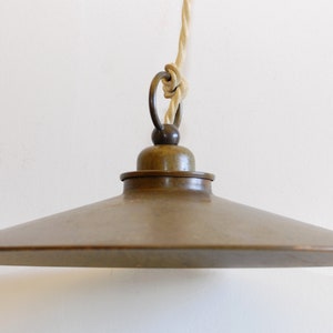 Vintage Ceiling Light Metal Pendant Lighting Made in Italy Industrial Style Studio Decor/ French Studio Vintage image 1