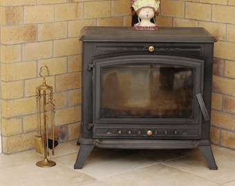 Juego de herramientas vintage de latón francés para chimenea: Accesorios para la chimenea