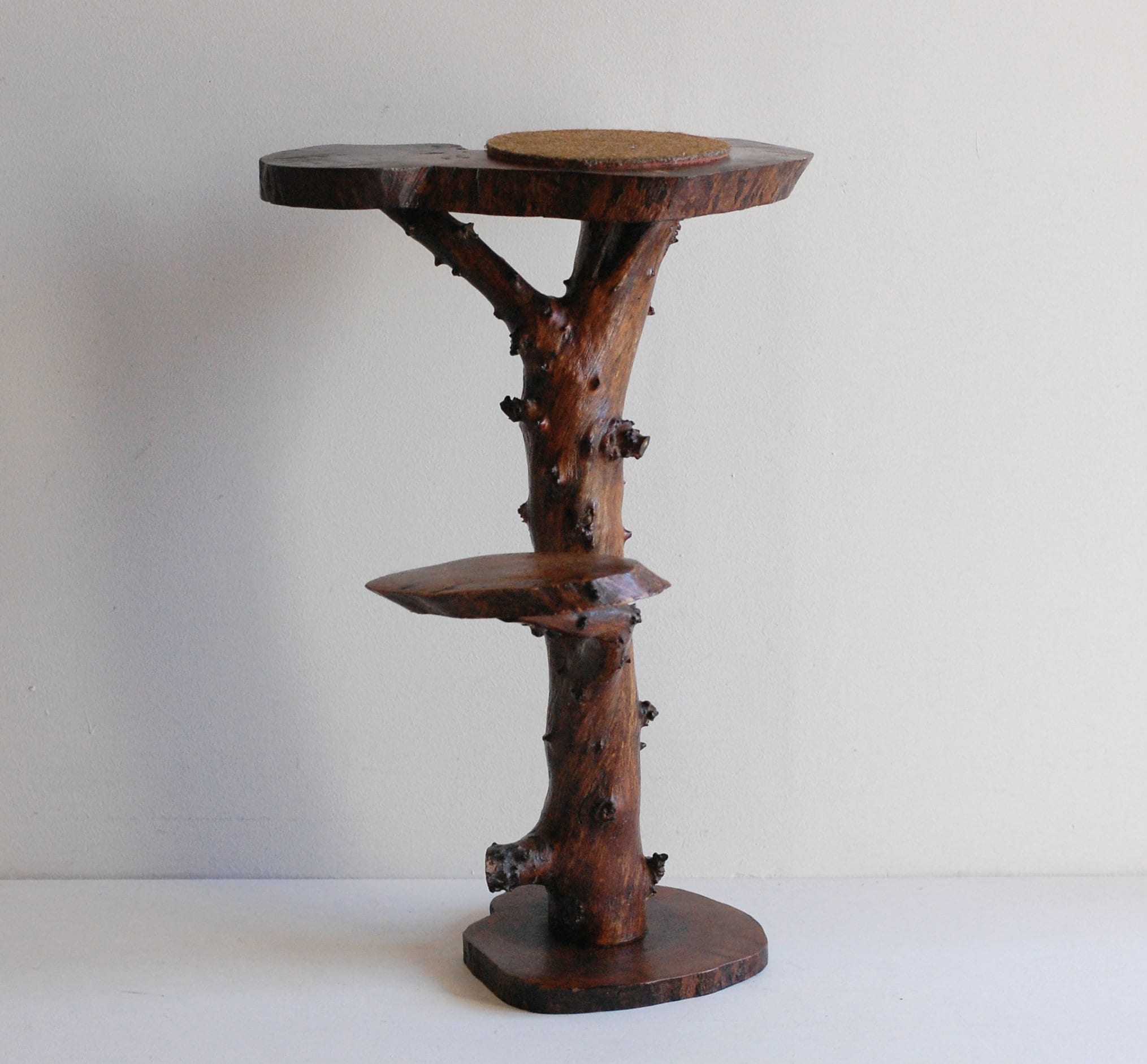 Vintage French Wood Plant Stand,pedestal,side Table, 2 Tier Display 18 ...