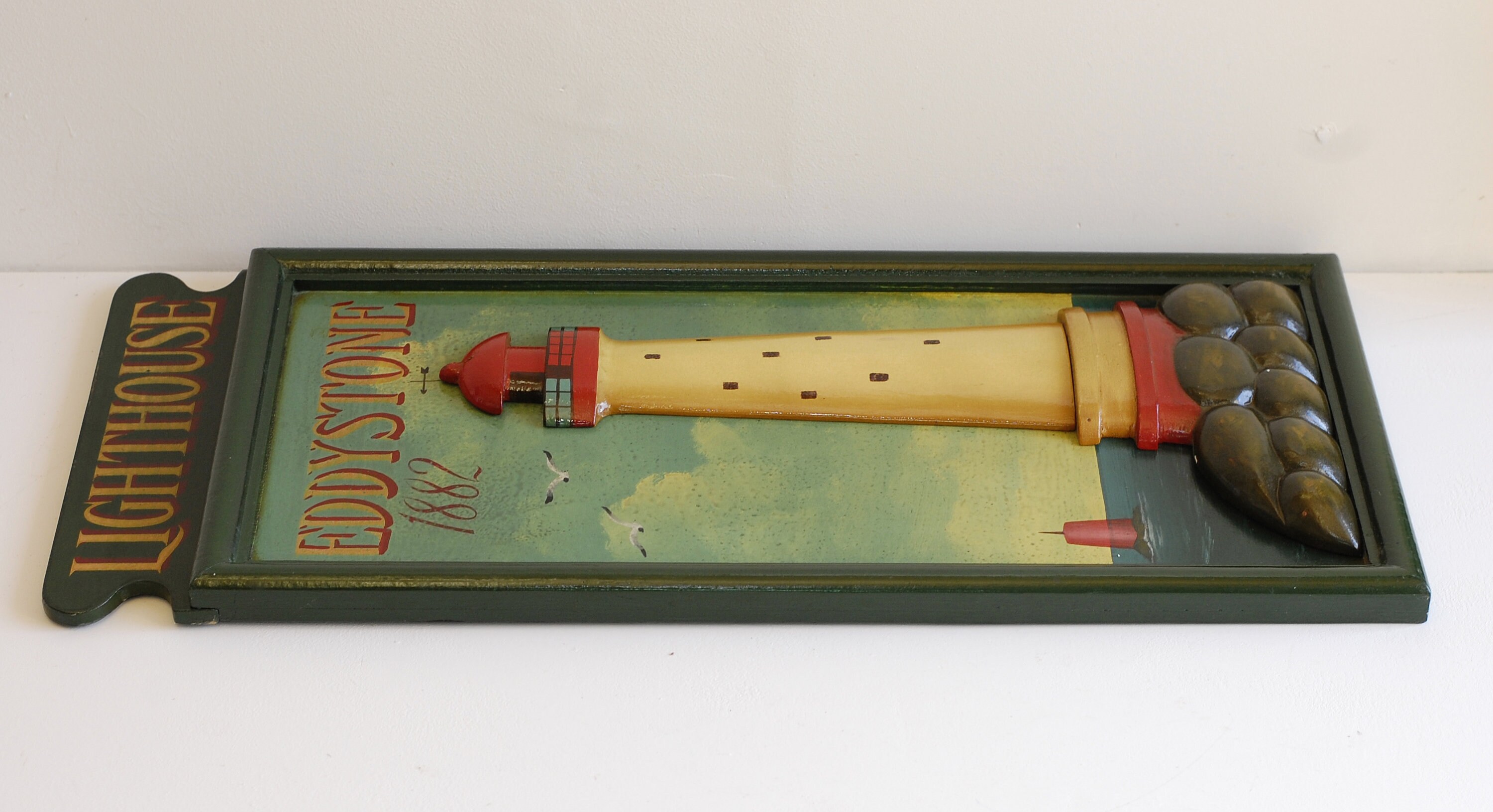 Vintage Eddystone Lighthouse Signs,wood Wall Hanging: Large 30