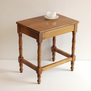 Mesa auxiliar de madera francesa vintage, lámpara, soporte para plantas, decoración del hogar/FrenchStudioVintage