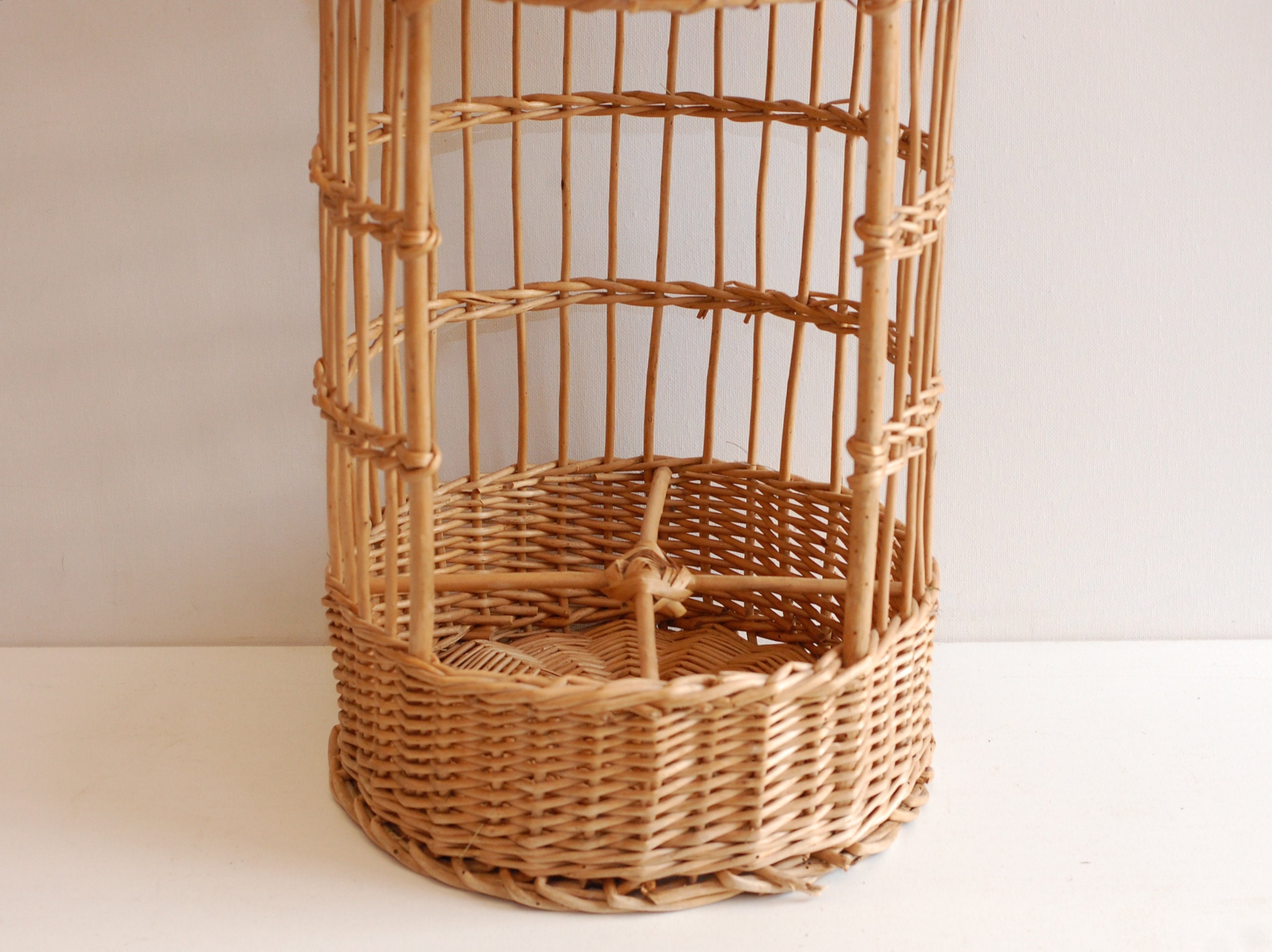 Vintage francés almacenamiento cesta botella almacenamiento | Etsy