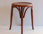 Vintage French Wood Stool Thonet Style Bentwood Chair Plant Stand Mid Century Furniture Home Decor Display French Studio Vintage