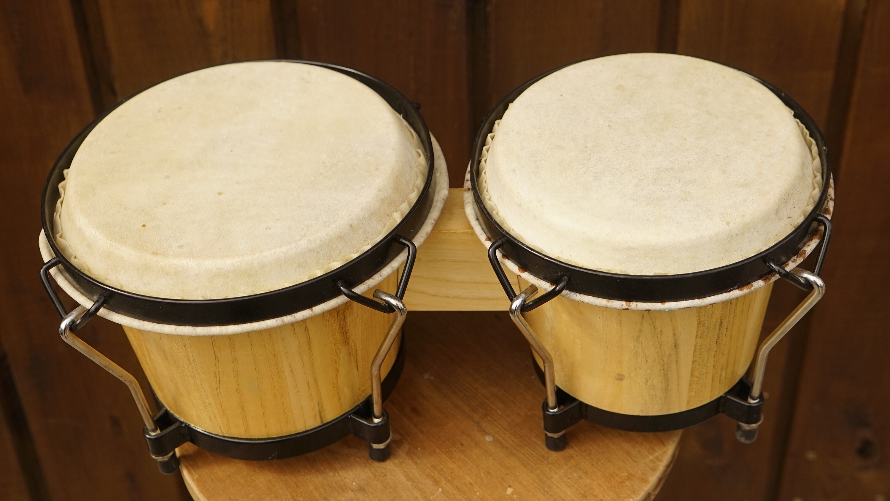 Vintage Wood Bongo Drums Strumento musicale Tamburi a mano Etsy