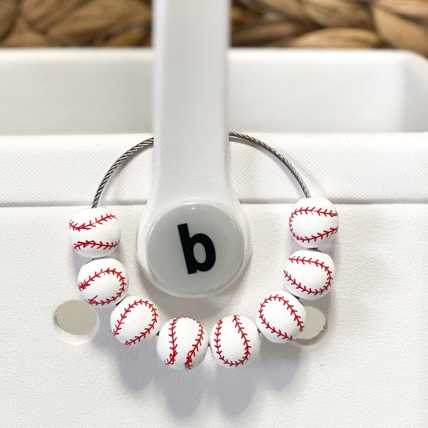 Baseball Bogg Bag Charm - Beaded Tassel Keychain for Bogg Bag, Simply Southern Tote, Beach Bag - Cute Mom Keychain for Baseball Season!
