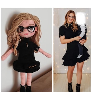 Look alike doll, crochet personalized doll, portrait doll, similar doll