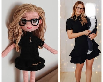 Poupée se ressemble Poupée Mini Me Doll Portrait, poupées personnalisées Cadeau pour lui ou pour elle Cadeau pour petite amie Cadeau pour elle lui maman