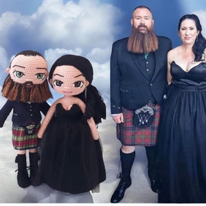 Personalized Couple Portrait Dolls: Custom Crochet Amigurumi Gift