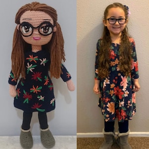 Personalized Art Doll, Look aLike Doll, Custom Crochet Doll, Portrait Doll of Someone, Amigurumi Crochet People, Portrait Doll